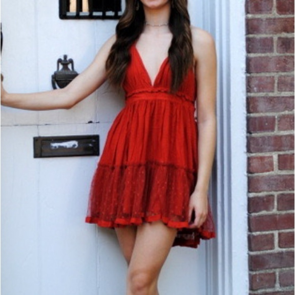Burnt orange/red dress size small